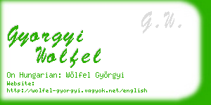gyorgyi wolfel business card